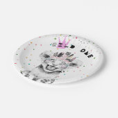 Geburtstagsparty moderner Party Pappteller (Schrägansicht)