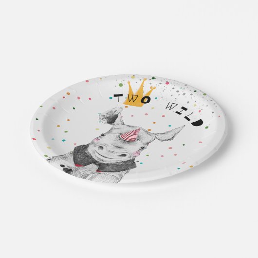 Geburtstagsparty moderner Party Pappteller (Schrägansicht)