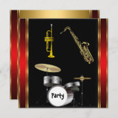 Geburtstagsparty Music Dance Einladung (Vorne/Hinten)