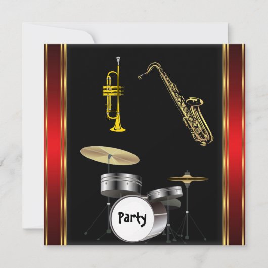 Geburtstagsparty Music Dance Einladung (Vorderseite)