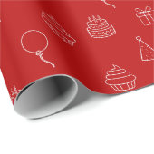 Geburtstagsparty - Nahtloses Mustergeschenk Geschenkpapier (Rolleneckpunkt)