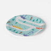 Geburtstagsparty niedlich Car Boy Pappteller (Schrägansicht)