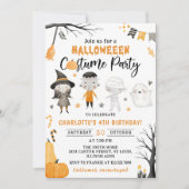 Geburtstagsparty niedlich Kids Halloween Costume Einladung (Vorderseite)