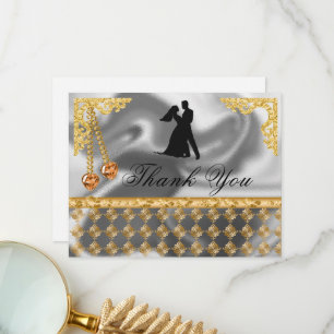 Geburtstagsparty Orange Hearts Gem, vielen Dank Dankeskarte