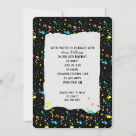 Geburtstagsparty Paint Spritzers Einladung