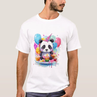 Geburtstagsparty Panda Baby T-Shirt