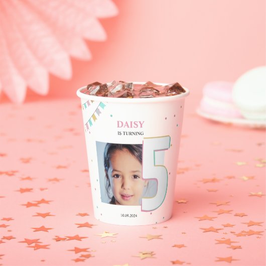 Geburtstagsparty - Papieraufnahmen | Benutzerdefin Pappbecher (Insitu)