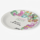 Geburtstagsparty Pappteller (Schrägansicht)