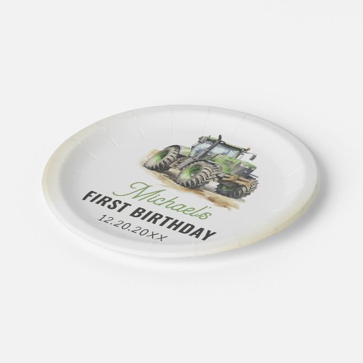 Geburtstagsparty Pappteller (Schrägansicht)