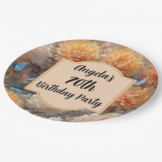 Geburtstagsparty Pappteller (Schrägansicht)