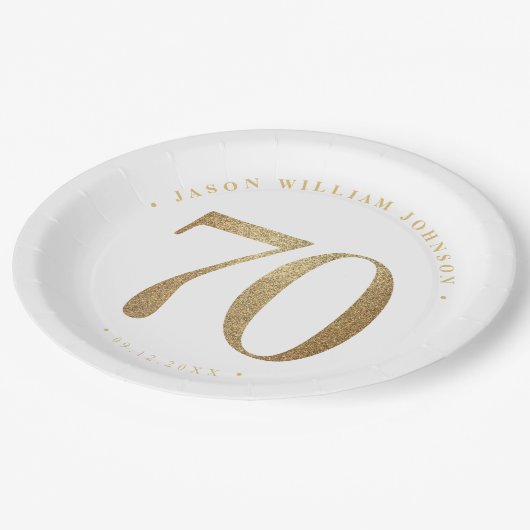 Geburtstagsparty Pappteller (Schrägansicht)