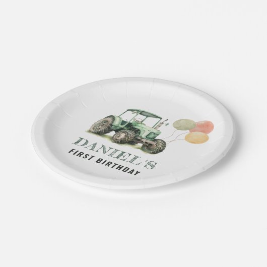 Geburtstagsparty Pappteller (Schrägansicht)