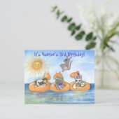 Geburtstagsparty "Party Animal" Einladung (Stehend Vorderseite)