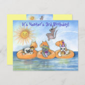 Geburtstagsparty "Party Animal" Einladung (Vorne/Hinten)