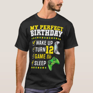 Geburtstagsparty perfekt für Gamer 12 Jahre T-Shirt