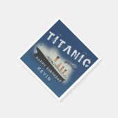 Geburtstagsparty Personalisiert Titanic Napkins Serviette (Ecke)