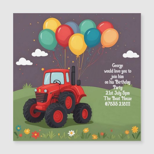 Geburtstagsparty Personalisierte Einladung . (Vorderseite)