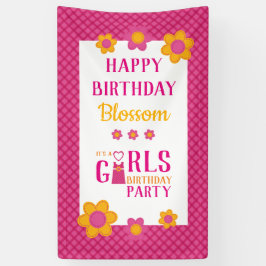 Geburtstagsparty personalisierte niedliche Frühlin Banner