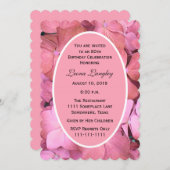 Geburtstagsparty Pink Scalloped Hydrangeas Einladung (Vorne/Hinten)