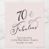 Geburtstagsparty Pink Weinetikett (Einzelnes Label)