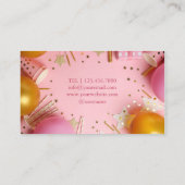 Geburtstagsparty plant Visitenkarte (Rückseite)