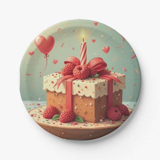 Geburtstagsparty Plate Pappteller (Vorderseite)