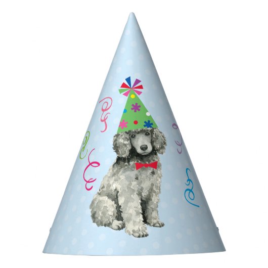 Geburtstagsparty Poodle Partyhütchen (Vorderseite)