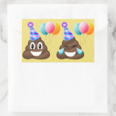 Geburtstagsparty Poopers Emoji Stickers (Tasche)
