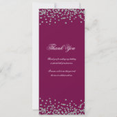 Geburtstagsparty-Programm dank Silver Magenta Einladung (Rückseite)