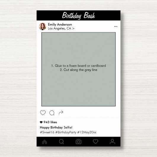 Geburtstagsparty Prop Foto Standrahmen Dekoration