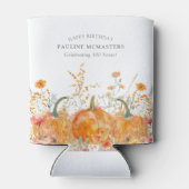 Geburtstagsparty Pumpkin Wildblume Custom Dosenkühler (Rückseite)