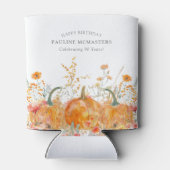 Geburtstagsparty Pumpkin Wildblume Custom Dosenkühler (Rückseite)
