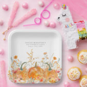 Geburtstagsparty Pumpkin Wildblume Custom Pappteller (Party)