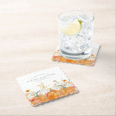 Geburtstagsparty Pumpkin Wildblume Custom Untersetzer (Vor Ort)