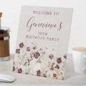 Geburtstagsparty Pumpkin Wildblume Willkommen Sockelschild (In Situ)