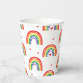 Geburtstagsparty Rainbows und Herz Pappbecher (Links)