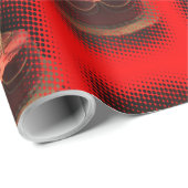 Geburtstagsparty Red mit Cake Wrapping Paper Geschenkpapier (Rolleneckpunkt)