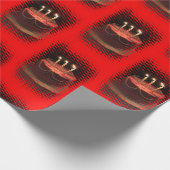 Geburtstagsparty Red mit Cake Wrapping Paper Geschenkpapier (Ecke)