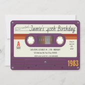 Geburtstagsparty, Retro Einladung (Vorderseite)