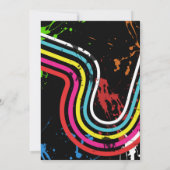 Geburtstagsparty Retro Grunge Event Party Einladung (Rückseite)