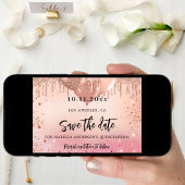 Geburtstagsparty Rosa Rosengold Save the Date