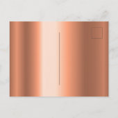 Geburtstagsparty Rose Gold Einladung Postkarte (Rückseite)