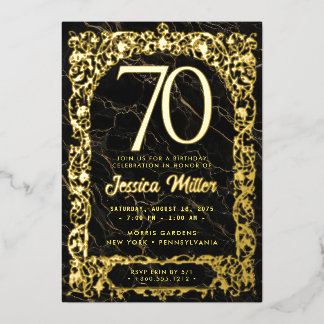 Geburtstagsparty Rose Gold Foil Einladung