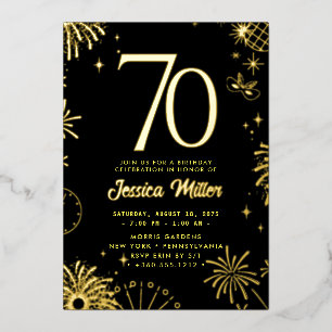 Geburtstagsparty Rose Gold Foil Einladung