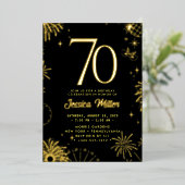 Geburtstagsparty Rose Gold Foil Einladung (Stehend vorne)