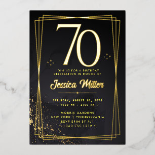 Geburtstagsparty Rose Gold Foil Einladung
