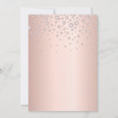 Geburtstagsparty Rose Golddiamanten Musik Einladung (Rückseite)