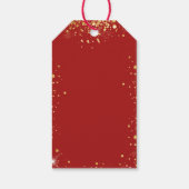 Geburtstagsparty Rot Gold Ballons danke Geschenkanhänger (Rückseite)