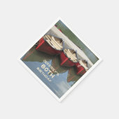 Geburtstagsparty, Rote Kanus, Name, Papier Serviette (Ecke)