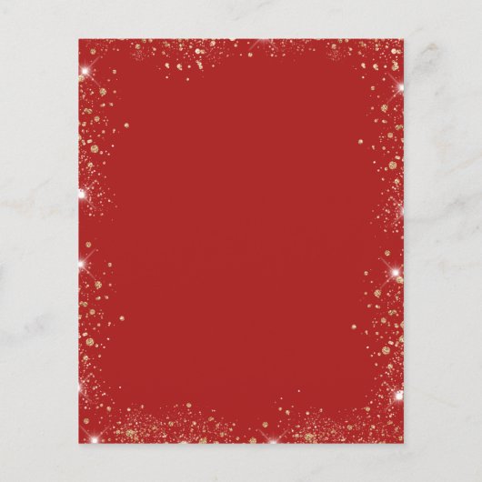 Geburtstagsparty Rotgold Glitzer Ballons (Rückseite)